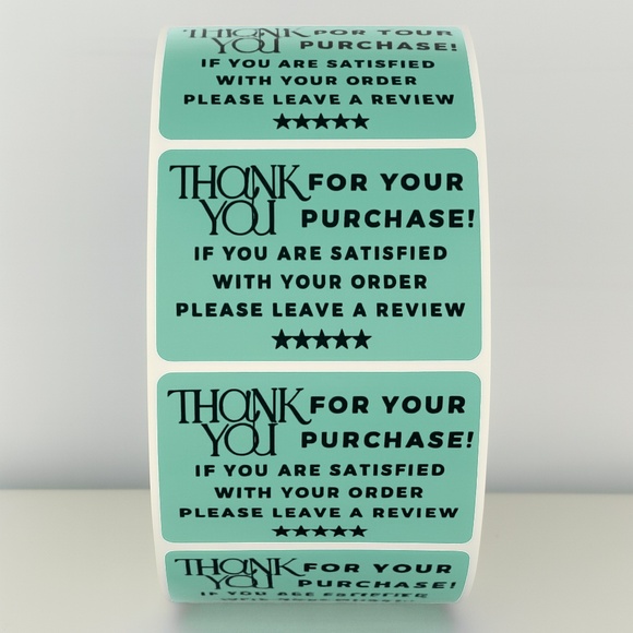 Thank You Stickers Please Leave a Review – Small Business Packaging Labels - Picture 5 of 11